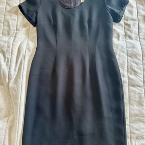 Classic Black Cap-Sleeve Sheath Dress